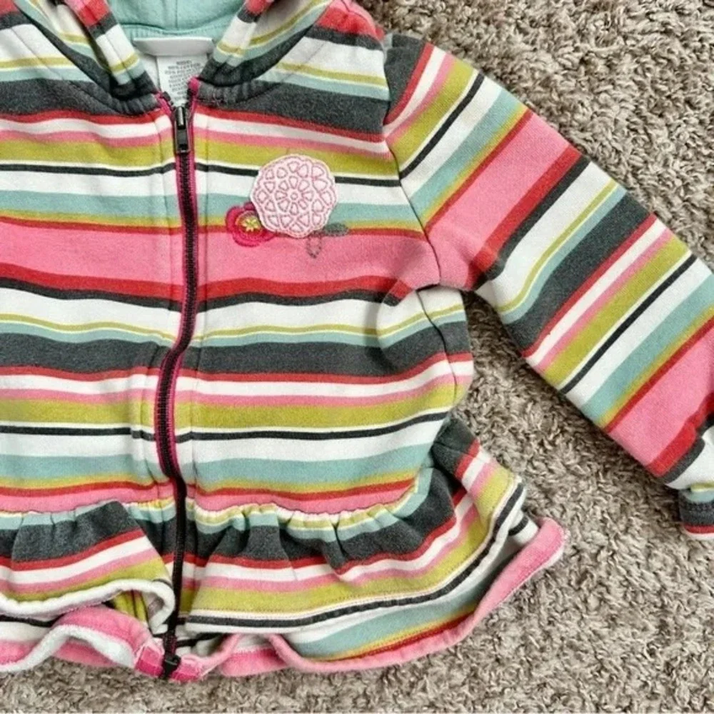 Genuine Kids from OshKosh Baby I Striped Hoodie Pants Outfit Set‎ I Size 24M EUC